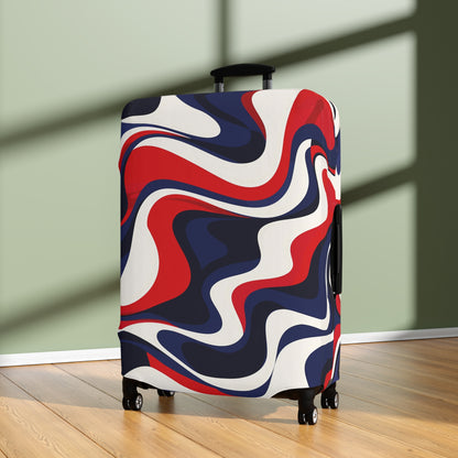 Abstract Red & Blue Luggage Cover