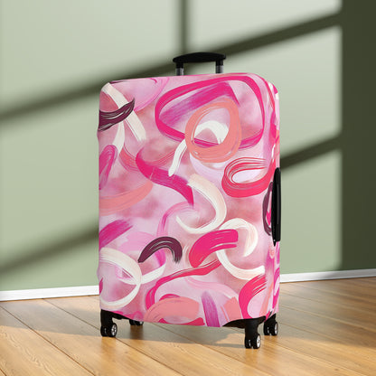Abstract Pink Luggage Cover