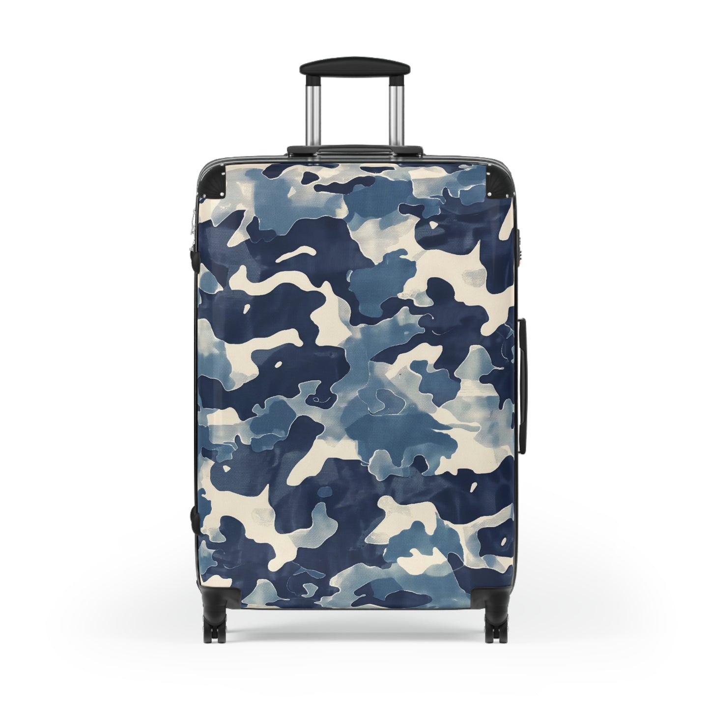 Blue Winter Camouflage Suitcase