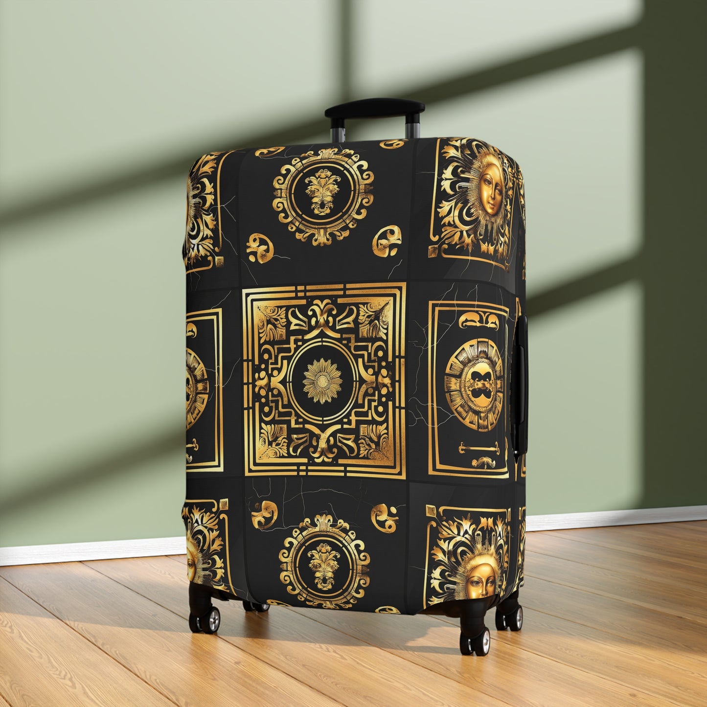 Black Golden Luxury Luggage Cover
