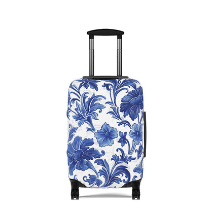 Blue White Royal Victorian Luggage Cover