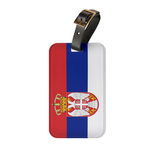 Serbia Flag Luggage Tag
