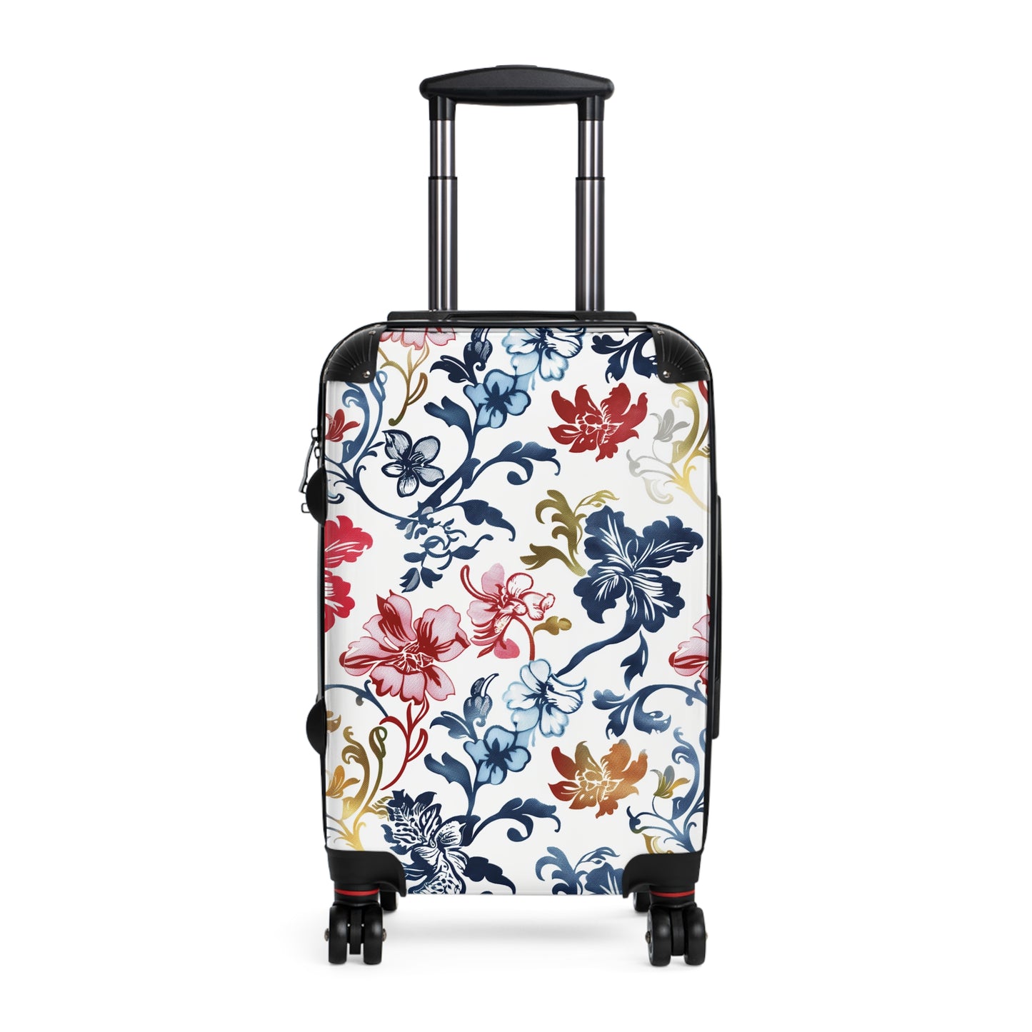 Tri-Color Floral White Luggage