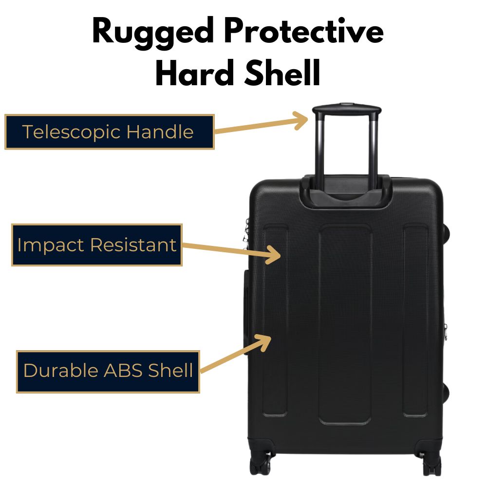 Gold Navy Mushroom Maximalist Suitcase