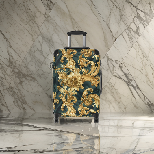 Green & Gold Luxury Suitcase