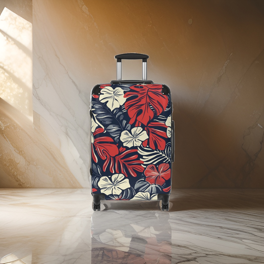 Hawaiian Tri-Color Floral Suitcase
