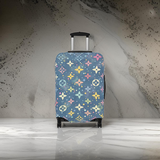 Baby Blue Pastel Luxury Designer Luggage Cover