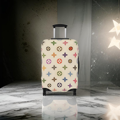 Beige Designer Style Luggage Cover
