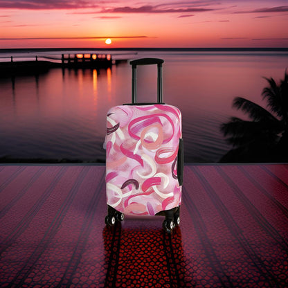 Abstract Pink Luggage Cover