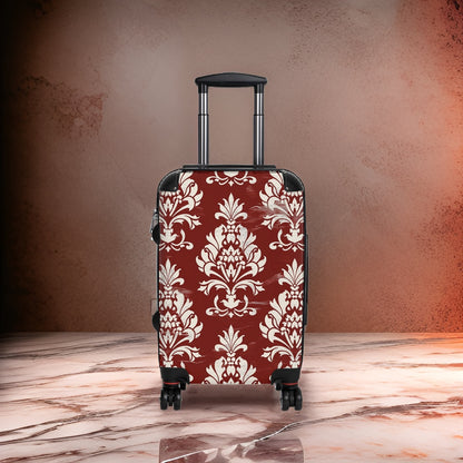 Red Elegant Victorian Suitcase
