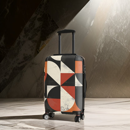 Bauhaus Orange Dark Abstract Suitcase