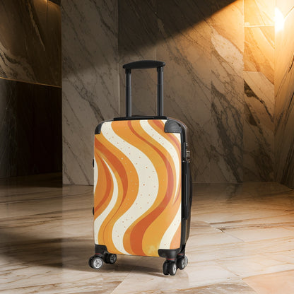Abstract Orange Wavy Suitcase