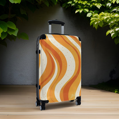 Abstract Orange Wavy Suitcase