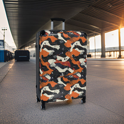 Orange Camo Suitcase